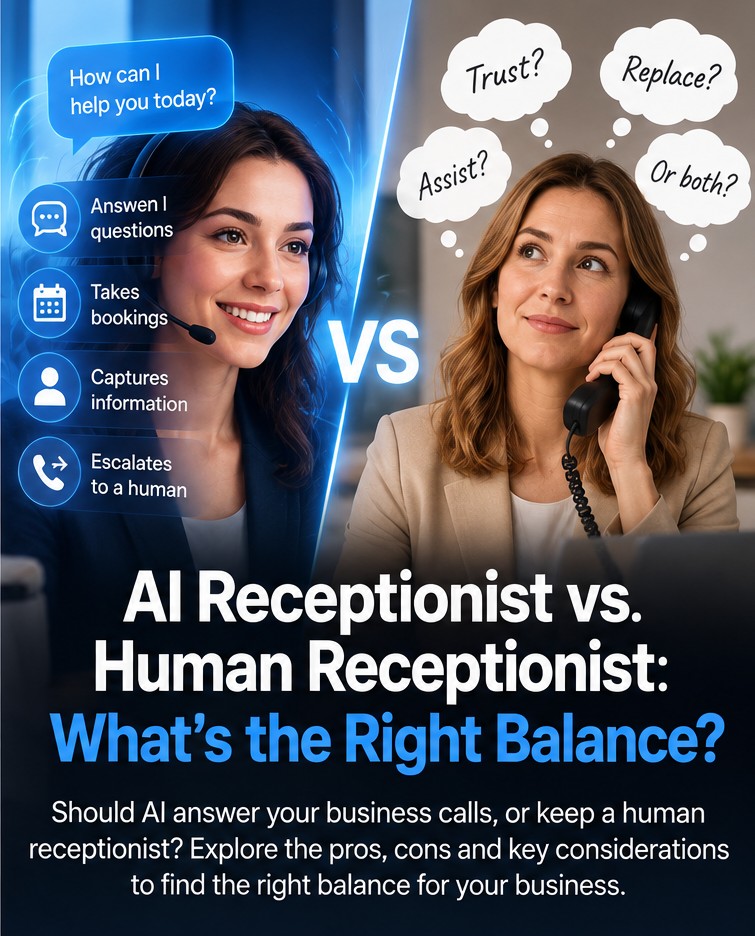 AI Receptionist vs Human Receptionist: What's the Right Balance?